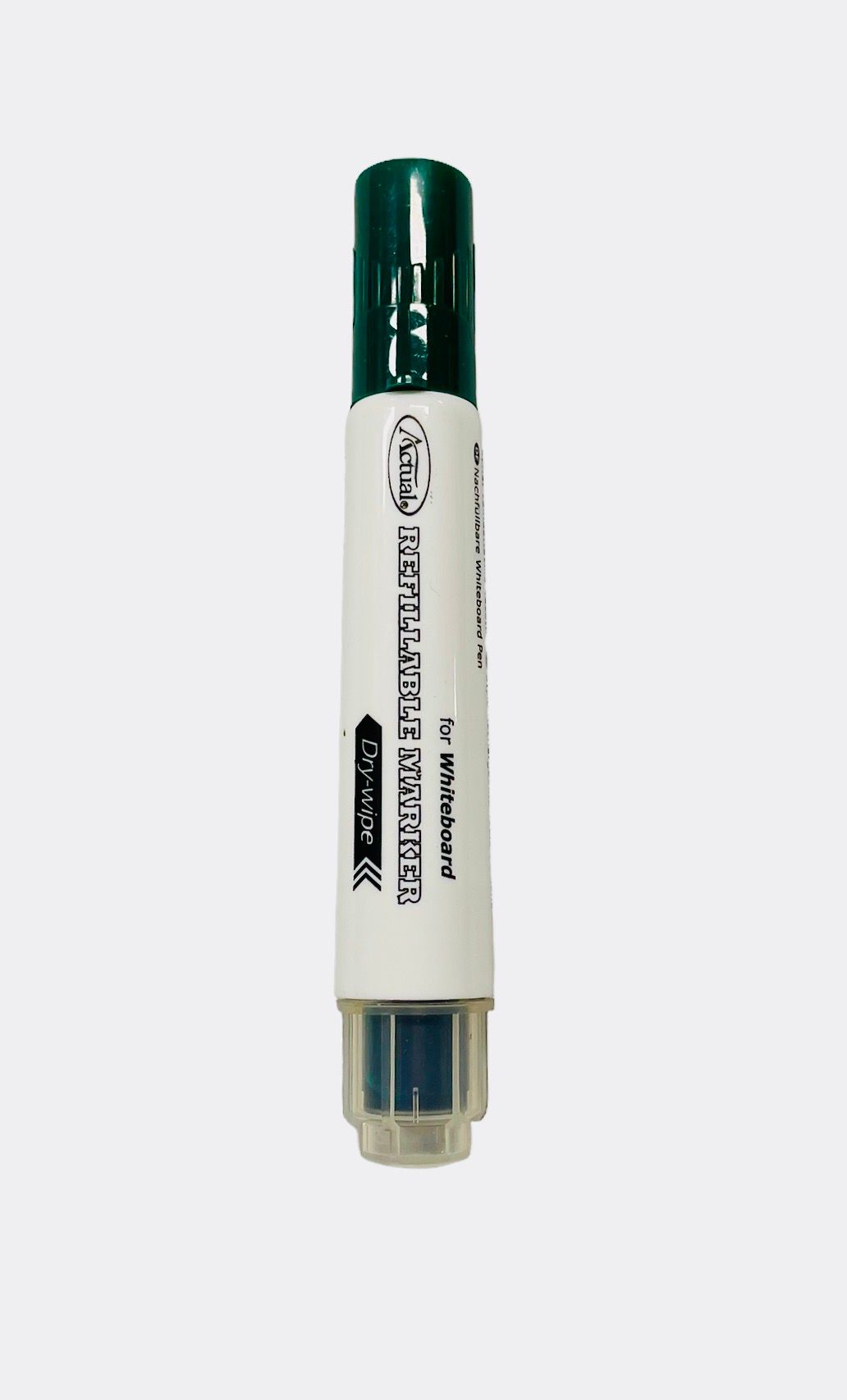 Whiteboardpenna grön som kan återfyllas med ny färgpatron, spetsen är 1-3 mm Från Actual.