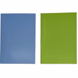 Colors ett set med 2 anteckningsböcker i grönt och blått i A5 storlek, en med linjerade sidor och en med blanka sidor från Hedlundgruppen.