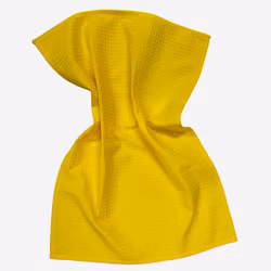 Easter en gul kökshandduk i våfflad bomull från Noble house, mått 45 x 65 cm.