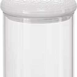 Orient Glasburk 1,4 L från Cult design med ett vitt lock.