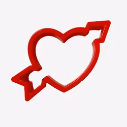 I love you en rosa hjärtformad kakmått, mått 13 x 10 cm.