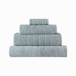Roma en serie med ljusgröna badlakan handdukar och badrumsamatta i en tjock och slitstark bomullsfrotté från Indusia design.
