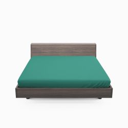 Milano ett grönt dra på lakan i bomullssatin i mått 160 x 200 x 15 cm, från Indusia design
