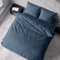 Milano ett blått påslakanset till dubbeltäcke i bomull i storlek 200 x 220 cm med knäppning i botten, från Indusia design