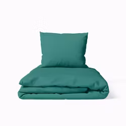 Påslakanset i bomullssatin Solid color i turkosgrönt i mått 140 x 200 cm