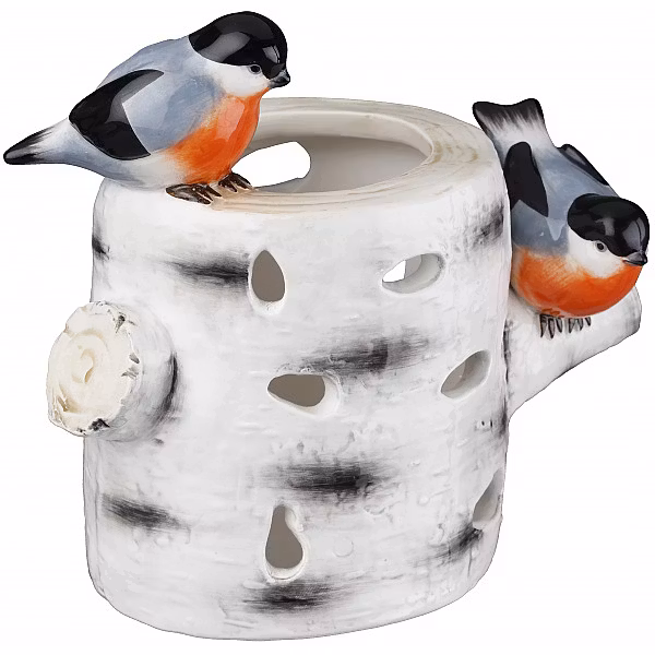 Cult design Björk lykta med domherrar en vacker ljuslykta