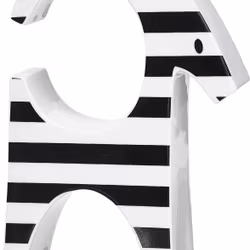 Polkabock i svart och vitt från Cult design höjd 17 cm i stengods