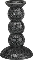Orient Antik asphalt en ljusstake från Cult design höjd 14 cm i stengods