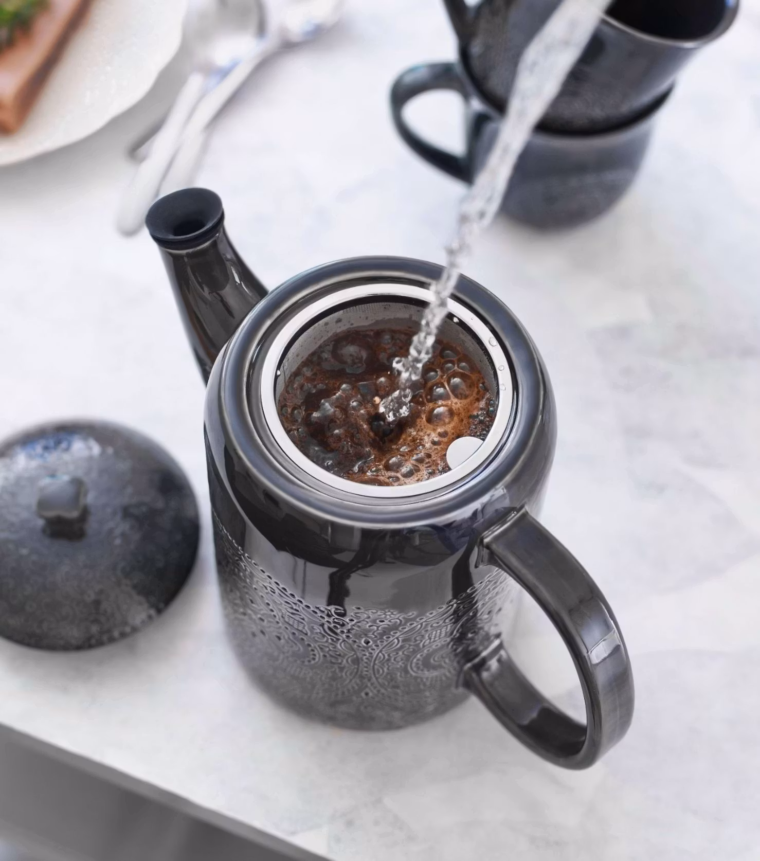 Cult design en Kaffemakare i färgen asfalt i stengods