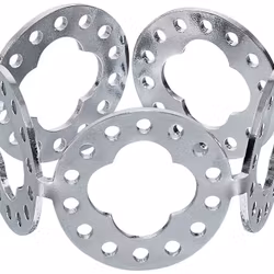 Cult design Blomma en silverfärgad servettring i 2 pack av överblivna plåtbitar