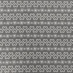 Hjärtligt ett grått julgardinstyg/inredningstyg metervara med ett hjärtmönster från Redlunds textil bredd 138 cm