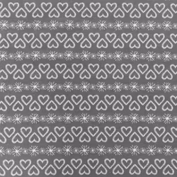 Hjärtligt ett grått julgardinstyg/inredningstyg metervara med ett hjärtmönster från Redlunds textil bredd 138 cm
