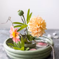 Cult design Floral art färg pesto