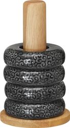 Cult design Orient äggkopp 4-pack med ställ i färgen asfalt