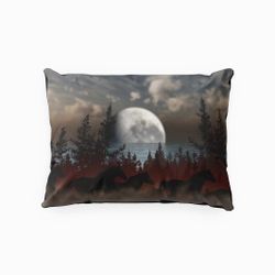 Horses Moonlight ett örngott i bomull i mått 70 x 100 cm med ett hästmönster, från Indusia design