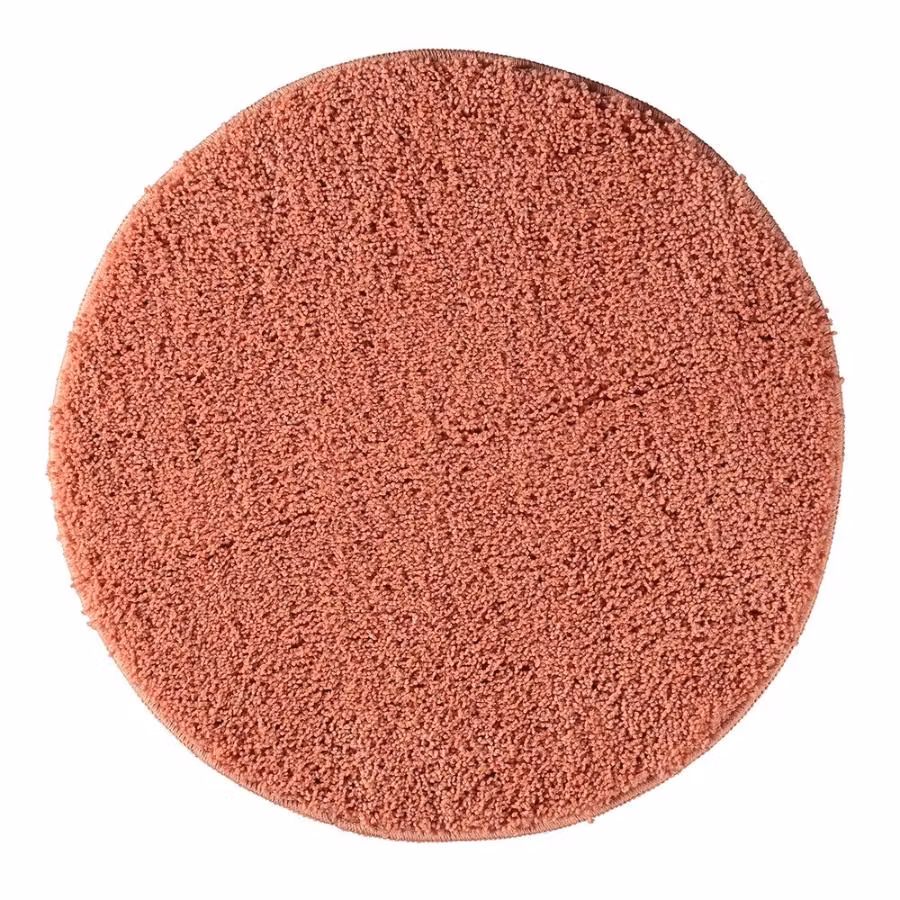 Noble house Cooper en rund terracottafärgad badrumsmatta med gummerad baksida diameter 60 cm