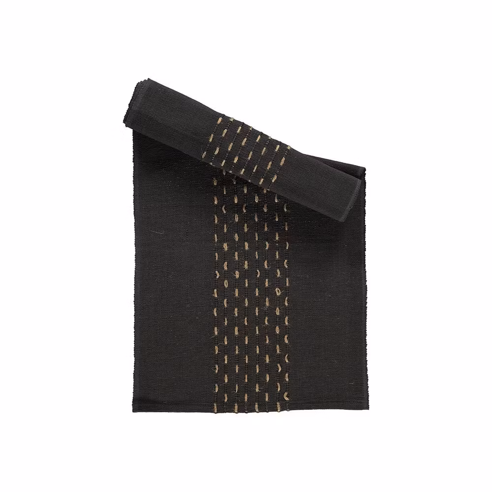 Löpare Nils kort en mörkgrå löpare med snygga jutesömmar längd 35 x 110 cm från Noble house