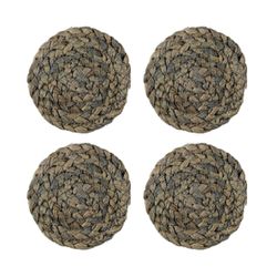 Maize ett set med 4 st naturfärgade glasunderlägg/coasters av majsblast från Nobel house mått 10 cm