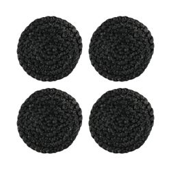 Maize ett set med 4 st svarta glasunderlägg/coasters av majsblast från Nobel house mått 10 cm