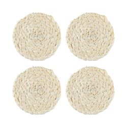 Maize ett set med 4 st glasunderlägg/coasters i off-white av majsblast från Nobel house mått 10 cm