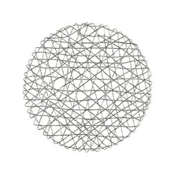 Nest en silverfärgad rund tablett från Noble house diameter 38 cm