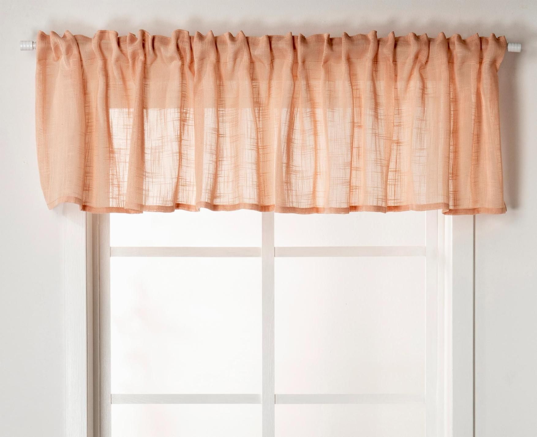 Melissa en persikofärgad färdigsydd gardinkappa med multiband mått 250 x 45 cm från Noble house