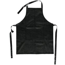 Leather ett svart och förkläde i konstläder från Noble house mått 65 x 90 cm