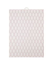 Noble house Kalle en rosa kökshandduk i bomull med vävda vita ovaler i mått 45 x 65 cm