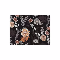 Noble house Corc en bordstablett med ett blommönster på svart botten av MDF och kork i mått 30 x 40 cm