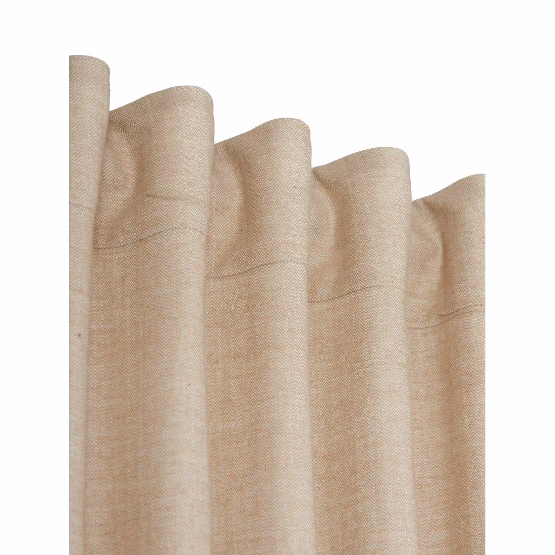 Svanefors Carin ett grått och beige gardinset med multiband mått 2 x 140 x 260 cm