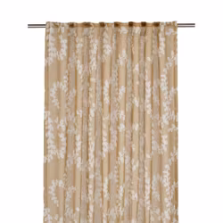 Svanefors Jenny ett saffransgult gardinset med en vit bladslinga 2 x 140 x 280