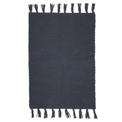 Boel & Jan Edith marinblå bomullsmatta i mått 70 x 140 cm