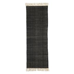 Boel & Jan Sandvik en svart och naturfärgad matta i mått 70 x 200 cm
