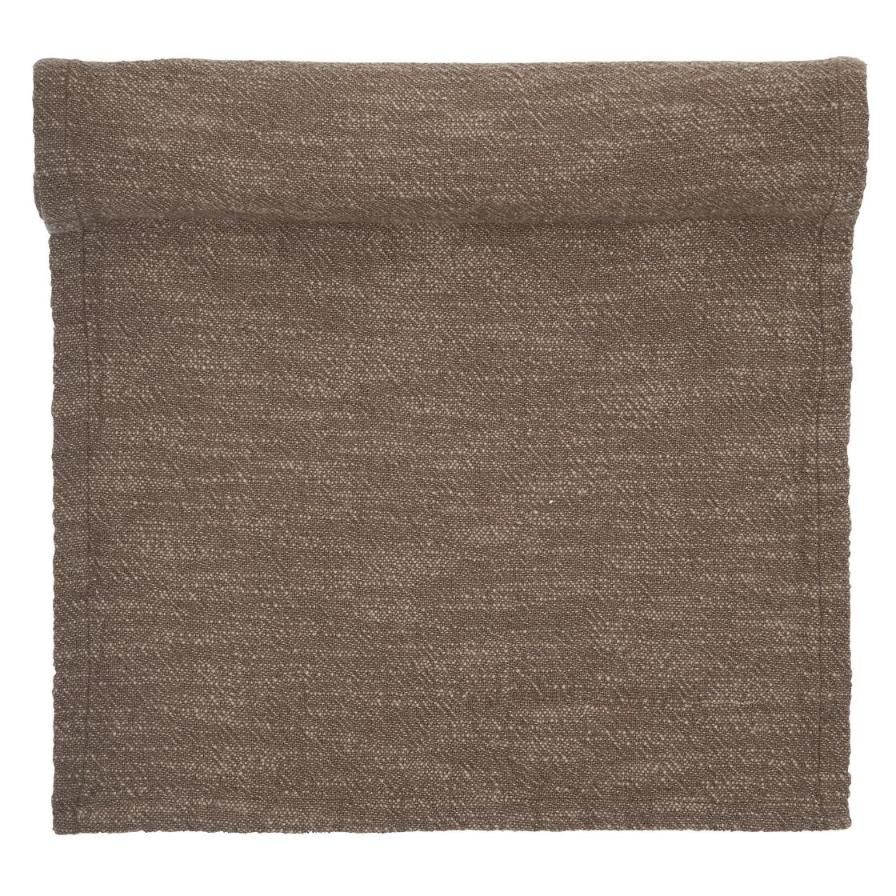 Boel & Jan Trolldalen duka en brun bordslöpare i bomull i mått 60 x 180 cm