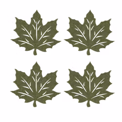 Noble house Vanja 4 st grön glasunderlägg/coasters