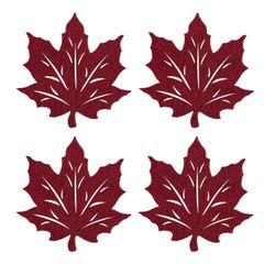 Noble house Vanja 4 st mörkröda glasunderlägg/coasters