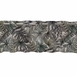 Isolde linne/grön gardinkappa öljetter Redlunds textil