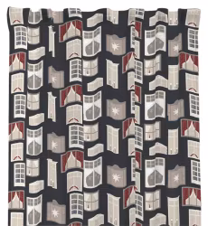 Julfönster svart julgardinset multiband Redlunds textil