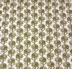 Fall Harvest metervara bomull vit grön Jakobsdals textil