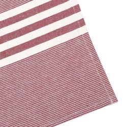 Kökshandduk Classic textile rödvitrandig återvunna textilier 50 x70 cm