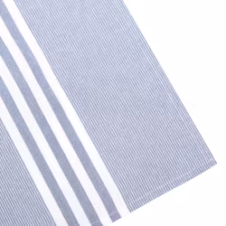 Classic textile blå och vitrandig kökshandduk återvunna textilier 50 x70 cm