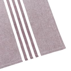 Classic textile vinröd vitrandig kökshandduk återvunna textilier 50 x70 cm