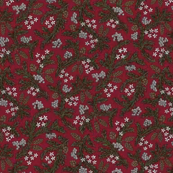Julkvist röd vaxduk metervara Redlunds textil