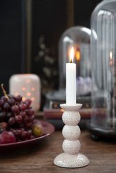 Orient Antik vit ljusstake Cult design höjd 14