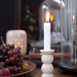 Orient Antik vit ljusstake Cult design höjd 14