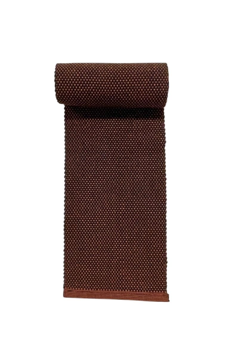 Kalle smal svart/rost bordslöpare återvunna textilier i mått 15 x 140 cm Recycled by Wille