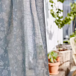 Noble House Saga LN Flower gardinset vita blommor grön