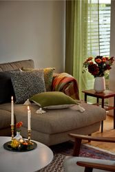 Noble House Doris grönt gardinset multiband