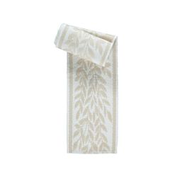 Noble House Löpare Jaquard smal beige vit 15 x 130 cm