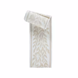 Noble House Löpare Jaquard smal beige vit 15 x 130 cm
